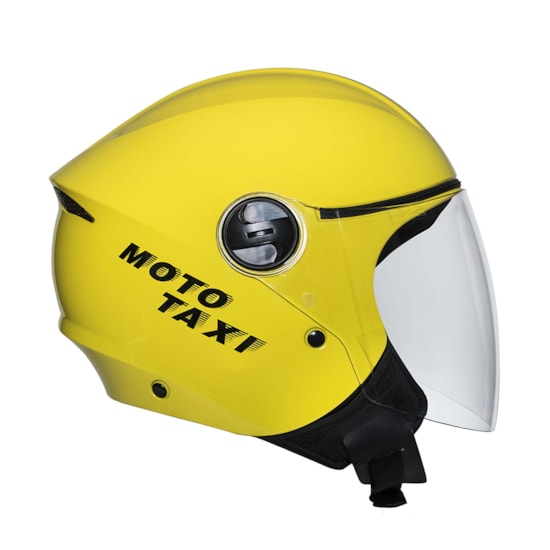 Capacete New Three Moto Taxi Tam.56 Amarelo Moto Taxi