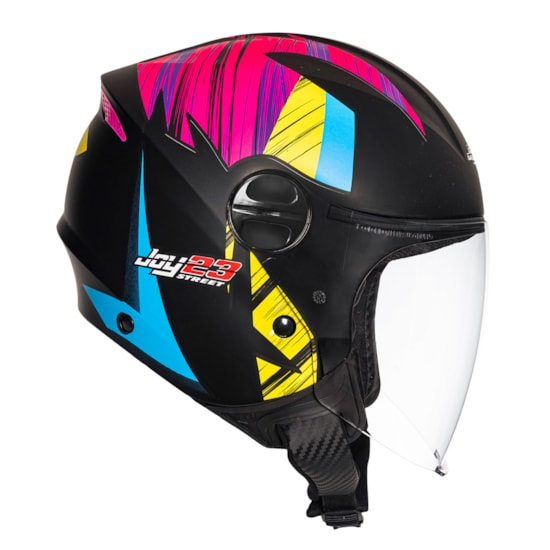 Capacete taurus wind visor V3 techno preto fosco em Promoção na